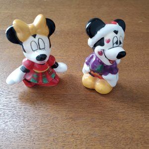Disney Mickey & Minnie Ceramic Salt & Pepper Shakers "Crazy in Love"